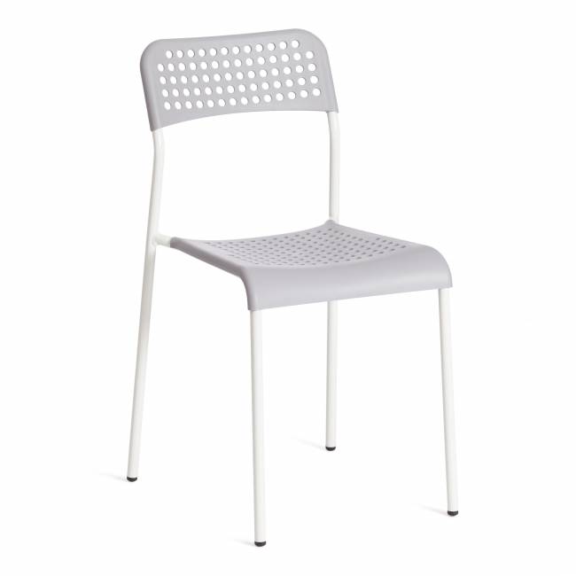 Стул ADDE (mod. C-049) / 1 шт. в упаковке металл/пластик, 39 х 49 х 78 см, Grey (серый) /White (белый) Grey (серый) /White (белый) металл/пластик