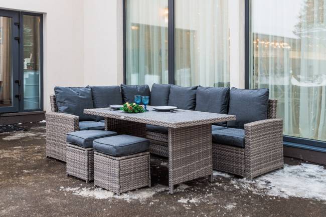 ZORRO серый комплект мебели из искусственного ротанга