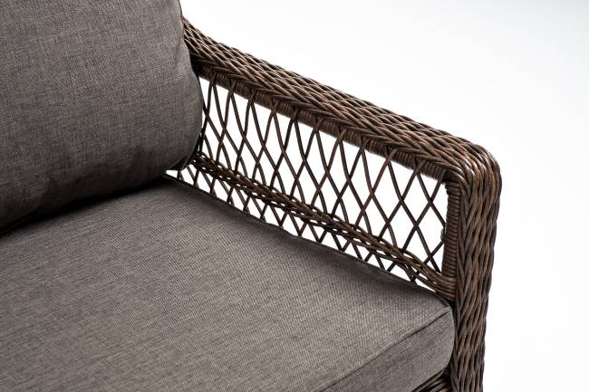 "Гранд Латте" диван трехместный из искусственного ротанга, цвет коричневый "Гранд Латте" диван трехместный из искусственного ротанга, цвет коричневый