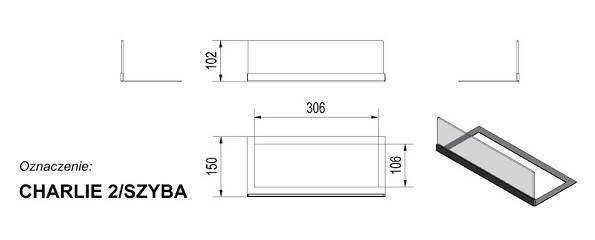 Стекло декоративное для биокамина CHARLIE 2