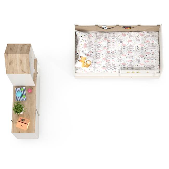 Мебель в детскую Эйп № 3 цвет белый/дуб белый