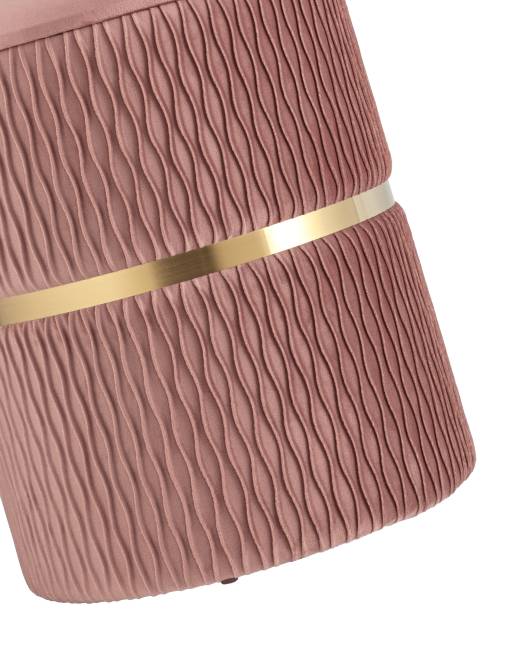 Пуф Джесси с ящиком велюр розовый