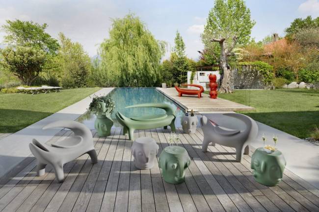 Диван из биопластика Big Kroko Special земля Саванны 1670х630х750 мм