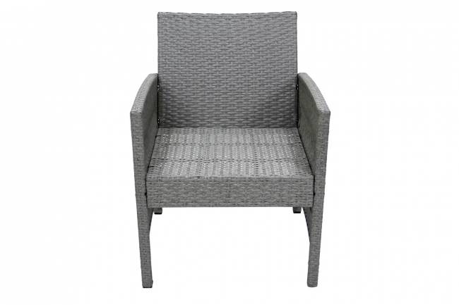 Набор мебели Лондон  (стол+2кресла+диван ротанг серо-бежевый, подушки бежевые)