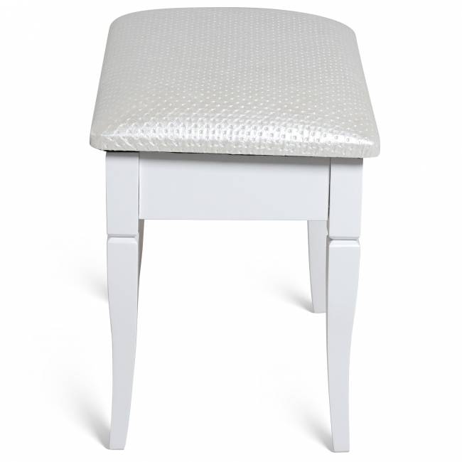 Банкетка Ретро М с ящиком белый, ткань экокожа белый Банкетка Ретро М с ящиком белый, ткань экокожа белый
