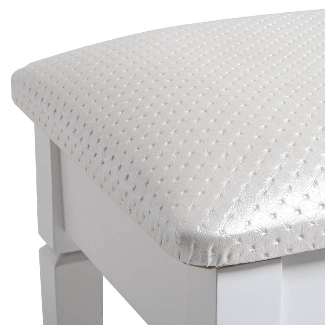 Банкетка Ретро М с ящиком белый, ткань экокожа белый Банкетка Ретро М с ящиком белый, ткань экокожа белый