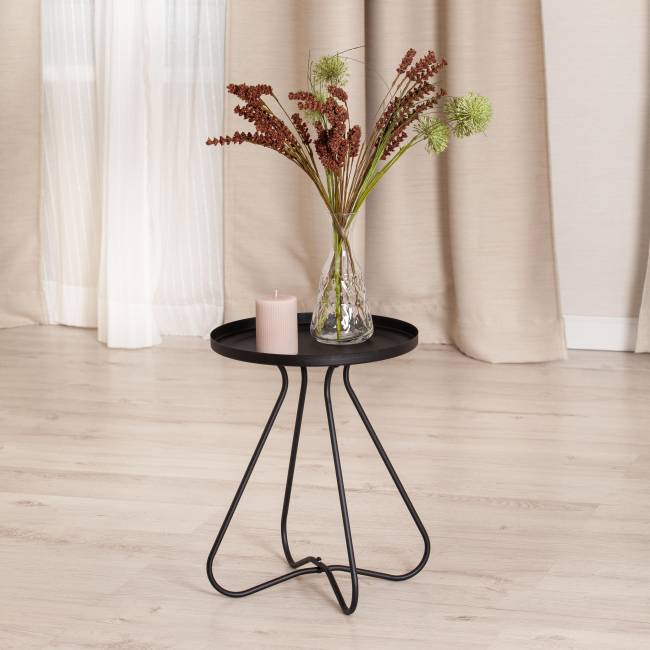 Столик журнальный GLAND 1 шт. в упаковке металл, 40*40*45см, черный черный металл Столик журнальный GLAND 1 шт. в упаковке металл, 40*40*45см, черный черный металл