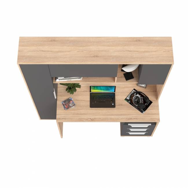 Компьютерный стол Комфорт 12.95N цвет дуб сонома/тёмно-серый Компьютерный стол Комфорт 12.95N цвет дуб сонома/тёмно-серый