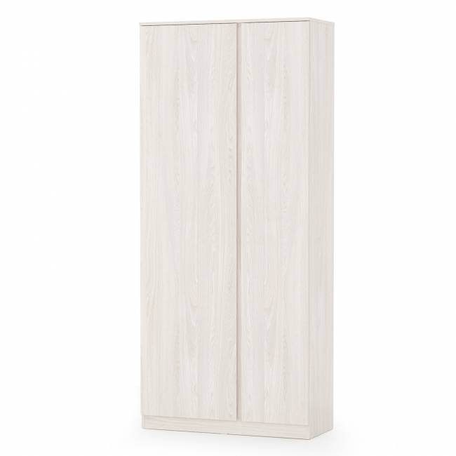 Двуспальная кровать Ника 1600 с основанием и шкаф для одежды цвет ясень анкор светлый