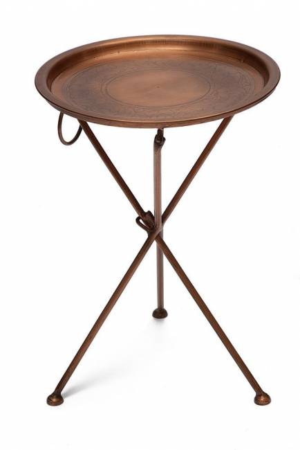 Набор из 2-х складных столиков Secret De Maison DEWI ( mod. M-5259 AB )  металл, 47х47х67/39х39х54, античная медь античная медь металл