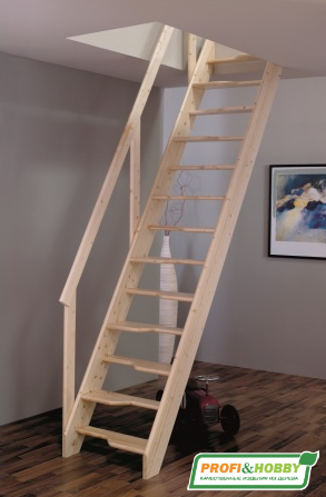 Мансардная лестница из ели М-011у