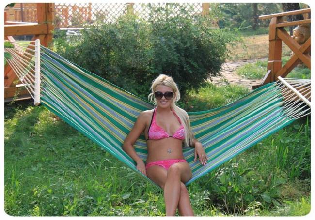 Гамак одноместный «331» цвет зеленый mixed