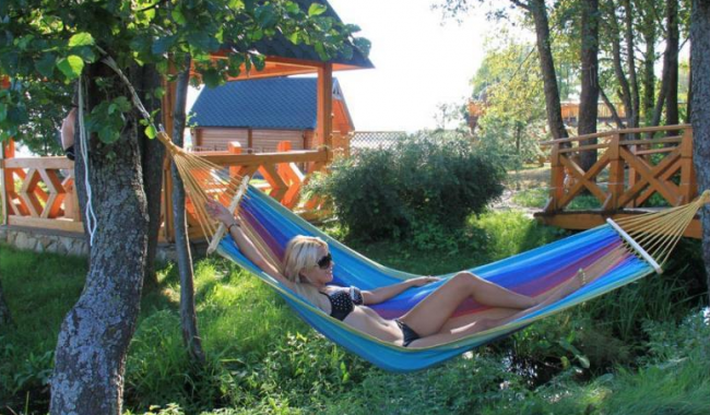 Гамак одноместный «331» цвет синий mixed