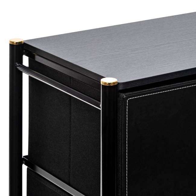 Комод Leset Хайди 6 ящиков Чёрный Чёрный