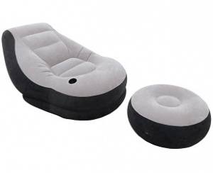 Надувное кресло 102х137х79см "Ultra Lounge" с пуфиком 64х28см, 100кг