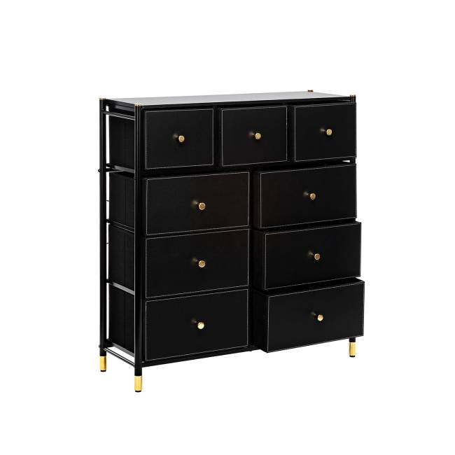 Комод Leset Хайди 9 ящиков Чёрный Чёрный Комод Leset Хайди 9 ящиков Чёрный Чёрный