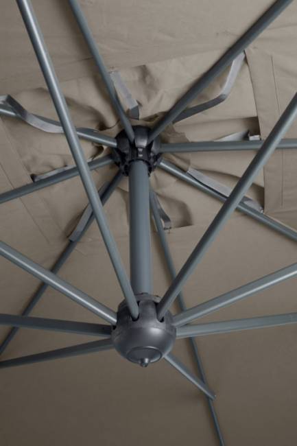 Зонт профессиональный 4х4 м Galileo Maxi Dark антрацит, слоновая кость 4000х4000 мм