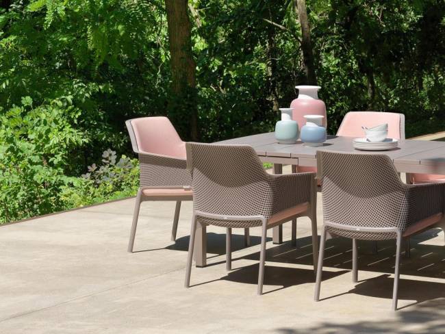 Стол пластиковый раздвижной Rio 140 Extensibile тортора 1400-2100х850х760 мм