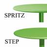 Стол пластиковый обеденный Step + Step Mini голубой Ø605х400-765 мм