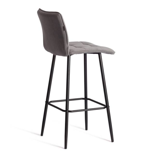 Барный стул  Bari/Бари велюр, серый, 29, 45х56х110 см серый велюр