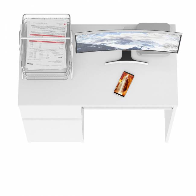 Стол компьютерный Мори МС-1 левый цвет белый Стол компьютерный Мори МС-1 левый цвет белый