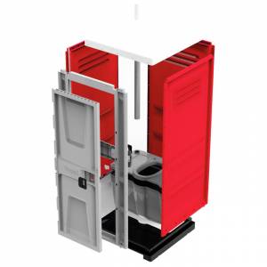 Туалетная кабина TOYPEK CityComfort, красный (разобранная) 