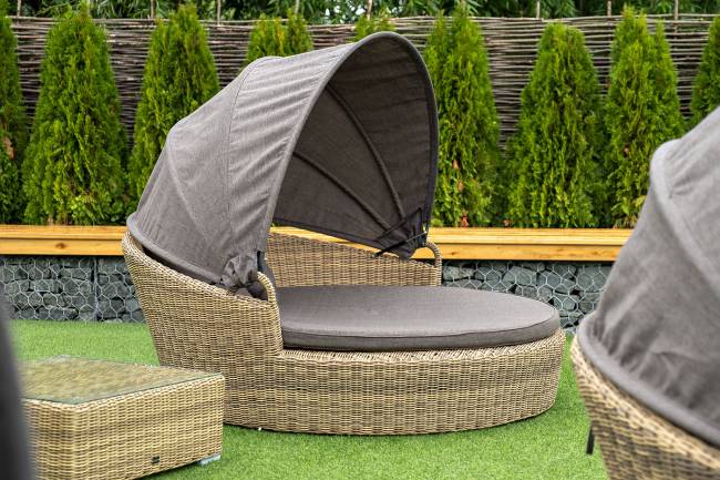 "Стильяно" плетеная кровать круглая, цвет соломенный "Стильяно" плетеная кровать круглая, цвет соломенный