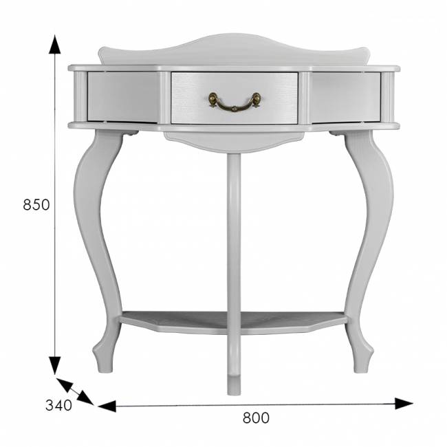 Консоль Джульетта молочный дуб Л