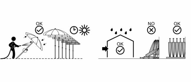Зонт пляжный профессиональный 2.2х2.2 м Picasso под дерево 2200х2200 мм