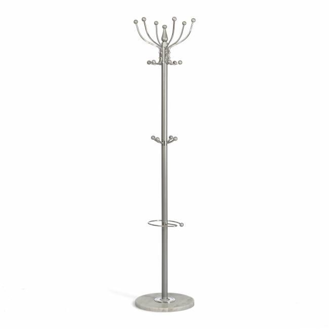 Вешалка Bara (mod. GH-8606) металл/хром/мрамор, 37 x 37 x 175 см, white (белый) / grey (серый) white (белый) / grey (серый) металл/хром/мрамор