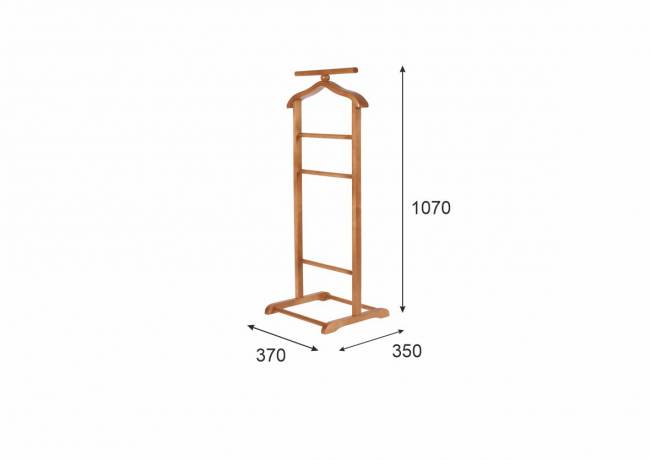 Вешалка костюмная В 6Н средне-коричневый Вешалка костюмная В 6Н средне-коричневый