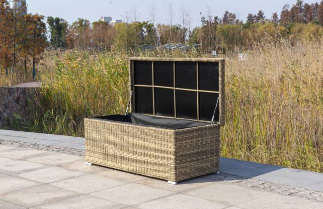 "Порту" сундук водонепроницаемый из искусственного ротанга, цвет соломенный "Порту" сундук водонепроницаемый из искусственного ротанга, цвет соломенный