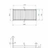 Кровать Rino 1200 х 2000 ясень, без покраски