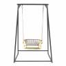 Качели плетеные Lisa Swing желтый, серебристый 1450х1200х2220 мм