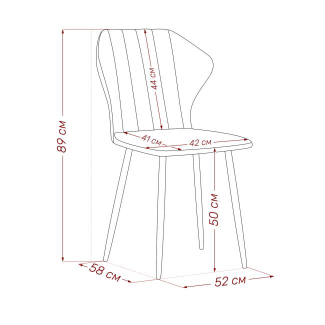 Стул Leset Гувер полоса Ultra Grafit Чёрный