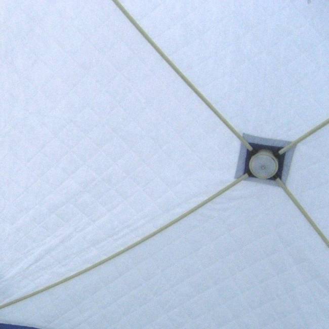 Палатка зимняя куб СЛЕДОПЫТ, 2-х местная, 3 слоя, цв. бело-синий Палатка зимняя куб СЛЕДОПЫТ, 2-х местная, 3 слоя, цв. бело-синий