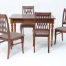 Обеденная группа Вивальди 120 со стульями Рич/ ромб коричневый, Орех