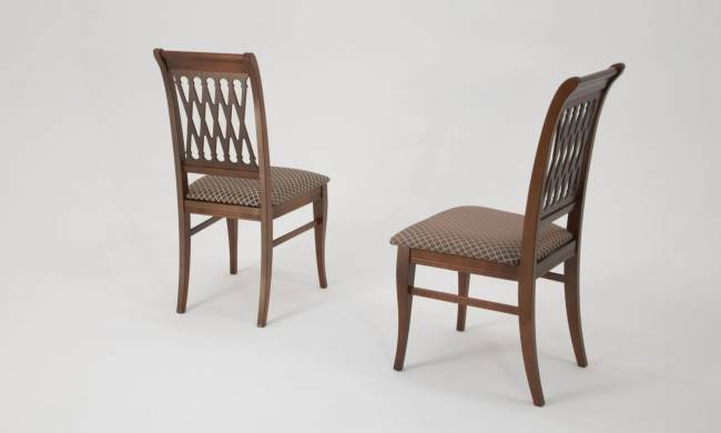 Обеденная группа Вивальди 120 со стульями Рич/ ромб коричневый, Орех