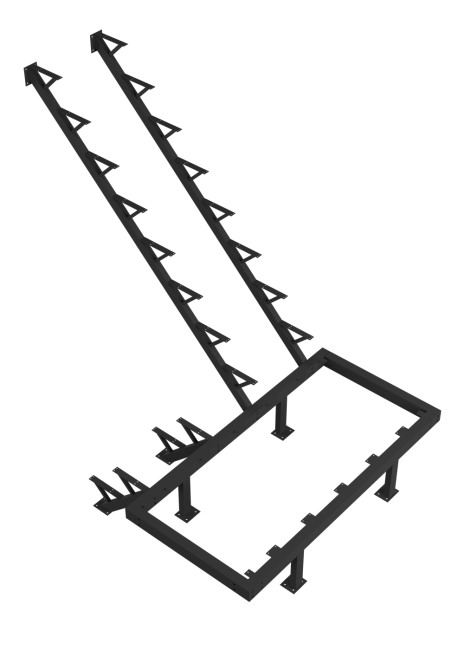 Каркас к лестнице ЛЕС-06 универсальной (поворот 180 градусов) 2334 проем 1800-2812, Белый Каркас к лестнице ЛЕС-06 универсальной (поворот 180 градусов) 2334 проем 1800-2812, Белый