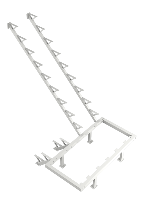 Каркас к лестнице ЛЕС-06 универсальной (поворот 180 градусов) 2334 проем 1800-2812, Белый Каркас к лестнице ЛЕС-06 универсальной (поворот 180 градусов) 2334 проем 1800-2812, Белый