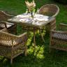 "Сицилия" обеденная группа плетеная, цвет соломенный
