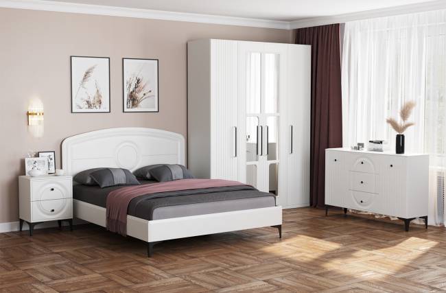 Валенсия Спальня № 31 цвет белый шагрень