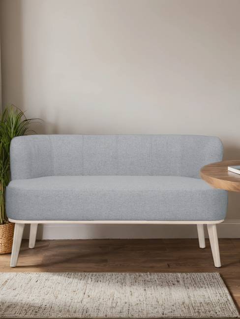 Диван Жирон ткань серый, каркас лак