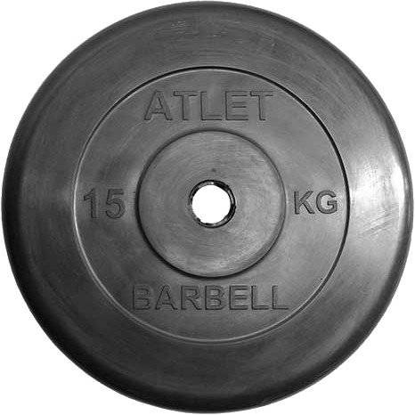 Диск обрезиненный черный MB ATLET d-31 15 кг