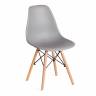 Стул CINDY (EAMES) (mod. 1801) дерево бук/металл/сиденье пластик, 45x51x82 см, Light grey (светло-серый) (Комплект из 4 шт.) Light grey (светло-серый) дерево бук/металл/сиденье пластик