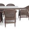 "Амароне" обеденная группа из искусственного ротанга на 6 персон, цвет коричневый "Амароне" обеденная группа из искусственного ротанга на 6 персон, цвет коричневый