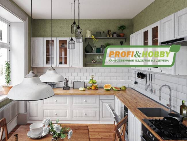 Шкаф навесной 300 х 300 х 720 филенка, сосна, бесцветный лак