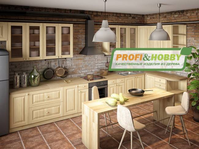 Шкаф навесной 300 х 300 х 720 филенка, сосна, бесцветный лак