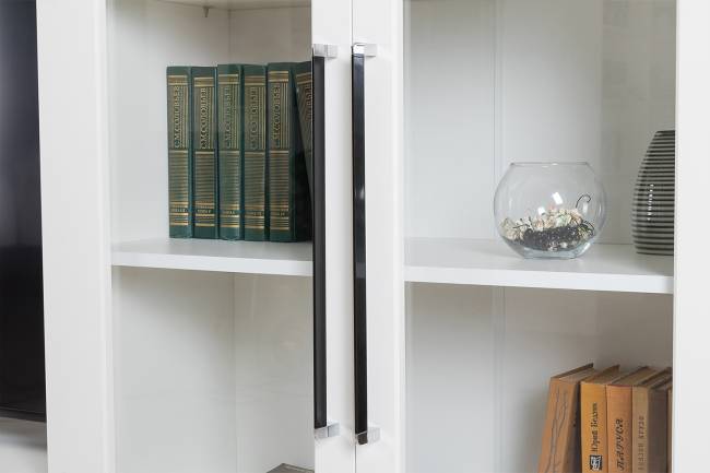 Большая стенка для ТВ-аппаратуры Валенсия № 64 цвет белый шагрень Большая стенка для ТВ-аппаратуры Валенсия № 64 цвет белый шагрень