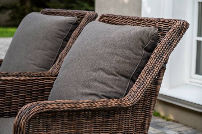 "Гляссе" обеденная группа из искусственного ротанга, цвет коричневый "Гляссе" обеденная группа из искусственного ротанга, цвет коричневый